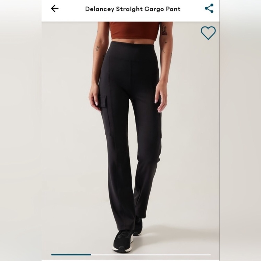 ATHLETA | Delancey Straight Cargo Pant Solid Black